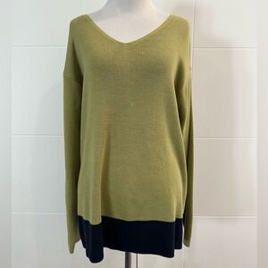 Olive green and Black Women's Sweater